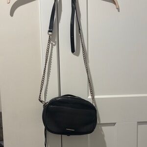 Rebecca Minkoff Black Crossbody Bag with Silver Chain